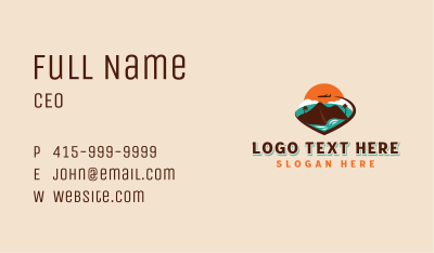 Island Plane Tourism Business Card Image Preview