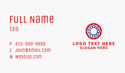 American Flag Donut  Business Card Image Preview