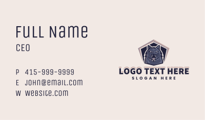 Indigo Wolf Mascot Business Card Image Preview