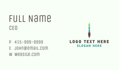 Eco Pen Brush Art Business Card Image Preview