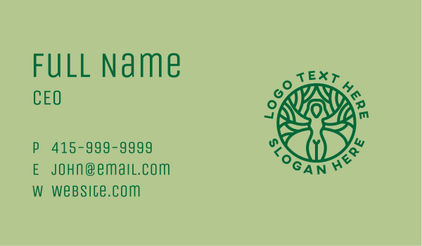 Nature Wellness Woman Business Card Design Image Preview