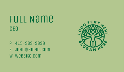 Nature Wellness Woman Business Card Image Preview