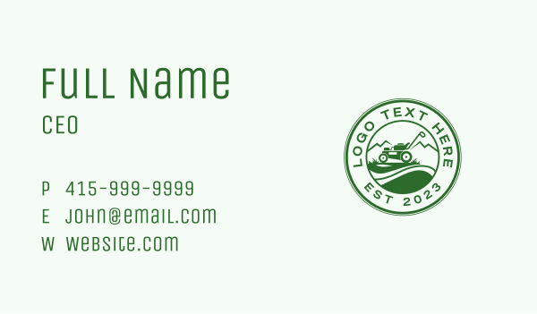 Landscaping Lawn Mower Garden Business Card Design Image Preview