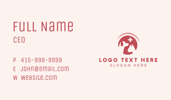 Medical Cat Dog Veterinary Business Card Design Image Preview