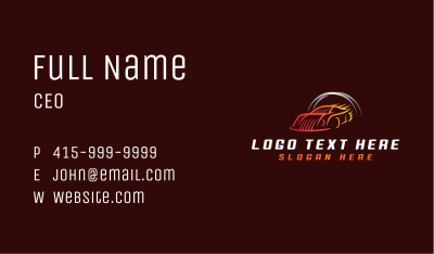 Racer Car Mechanic Business Card Image Preview