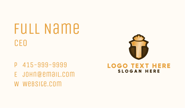 Generic Gold Letter T Business Card Design Image Preview