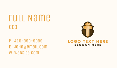 Generic Gold Letter T Business Card Image Preview