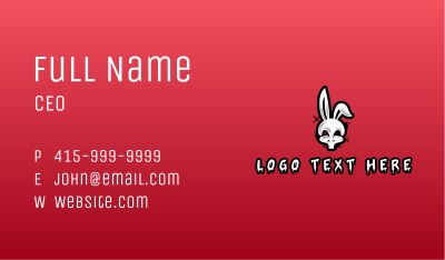 Skull Rabbit Graffiti Business Card Image Preview