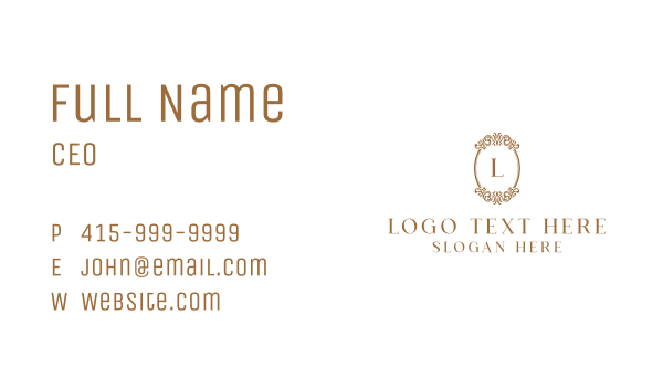 Floral Shield Spa Business Card Design Image Preview