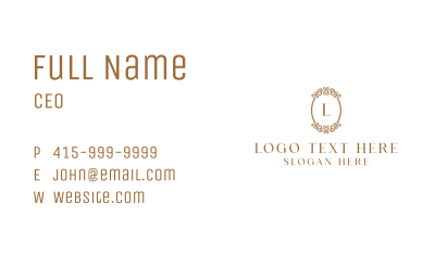 Floral Shield Spa Business Card Image Preview