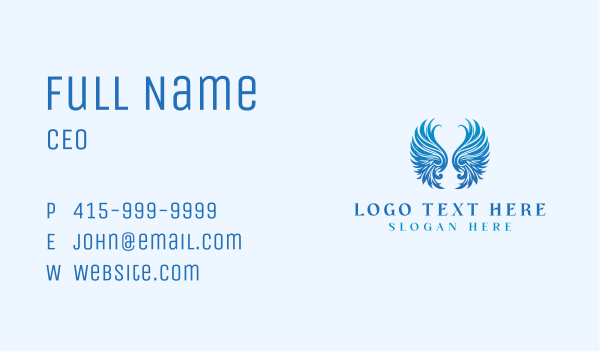 Winged Heavenly Angel Business Card Design Image Preview