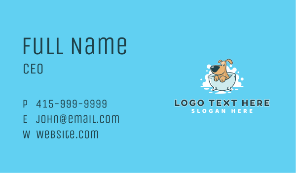 Dog Pet Bath Business Card Design Image Preview