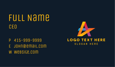 Creative Agency Letter A  Business Card Image Preview