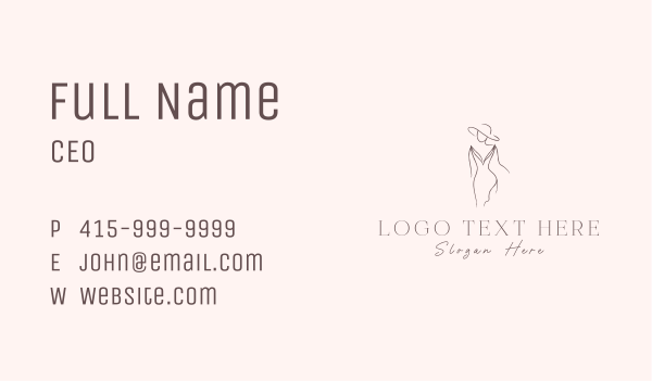 Fashion Woman Dress Business Card Design Image Preview