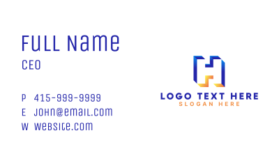 Generic Business Letter H Business Card Image Preview