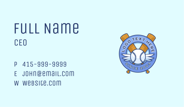 Baseball Bat Varsity Business Card Design Image Preview