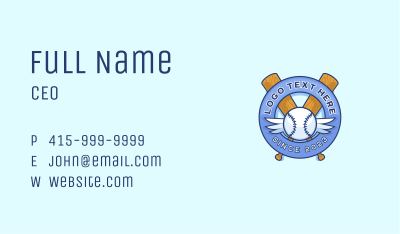 Baseball Bat Varsity Business Card Image Preview