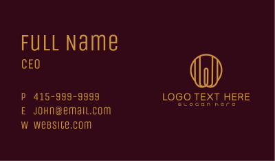 Elegant Company Letter W Business Card Image Preview