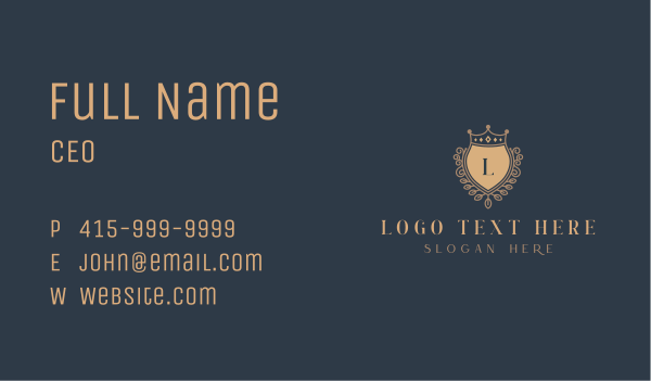 Upscale Regal Boutique Business Card Design Image Preview