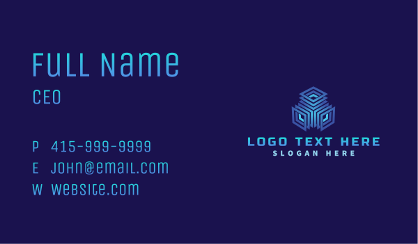 Computer Software Cube Business Card Design Image Preview