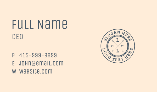 Marine Hipster Badge Business Card Design Image Preview