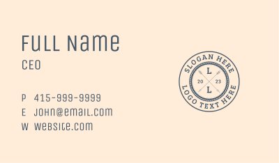Marine Hipster Badge Business Card Image Preview