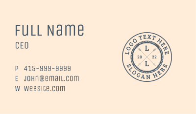 Marine Hipster Badge Business Card
