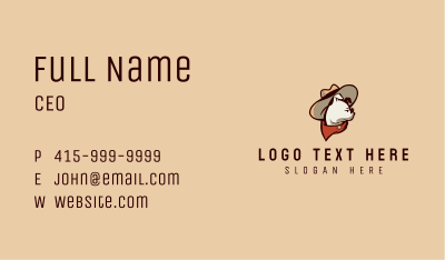 Dog Sheriff Mascot  Business Card Image Preview