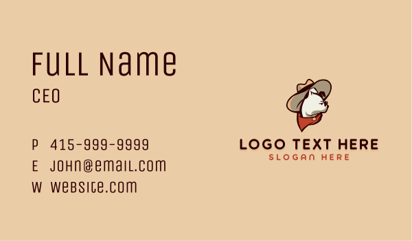 Dog Sheriff Mascot  Business Card Design Image Preview