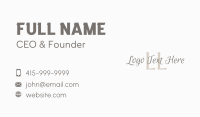 Classy Script Lettermark Business Card Image Preview