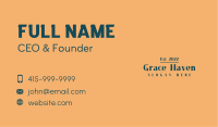 Green Company Wordmark Business Card Design