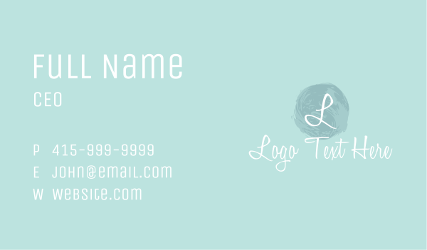 Minimalist Watercolor Letter  Business Card Design Image Preview