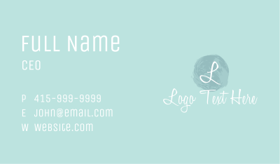 Minimalist Watercolor Letter  Business Card Image Preview