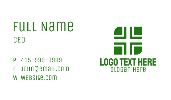 Medical Green Cross Business Card Design Image Preview