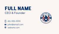 Patriotic Military Eagle  Business Card Design