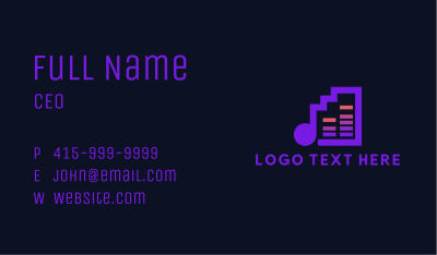 High Note Music Bars Business Card Image Preview