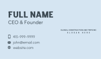 Generic Modern Wordmark Business Card Image Preview