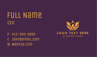 Eagle Wing Crown Business Card Image Preview