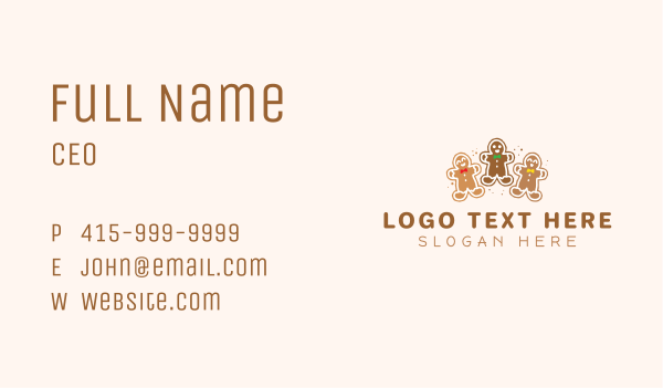 Sweet Gingerbread Cookies Business Card Design Image Preview