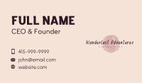 Feminine Handwritten Beauty Business Card Image Preview