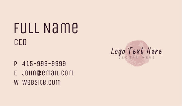 Feminine Handwritten Beauty Business Card Design Image Preview