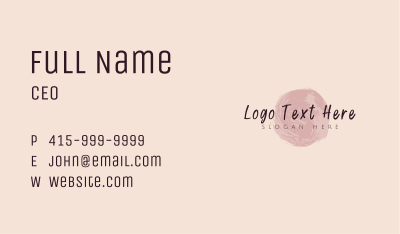 Feminine Handwritten Beauty Business Card Image Preview