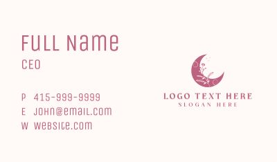 Crescent Flower Moon Business Card Image Preview