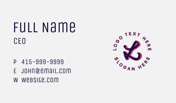 Clothing Streetwear Lettermark Business Card Design Image Preview