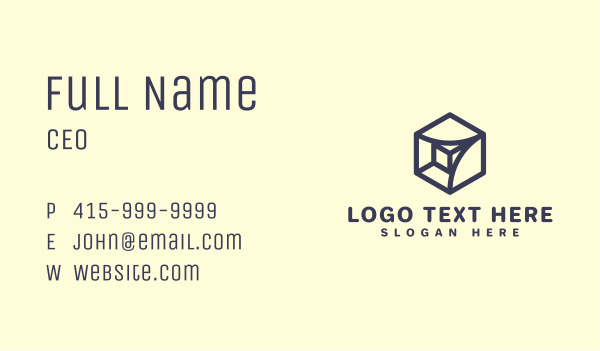Abstract Cube Box Business Card Design Image Preview