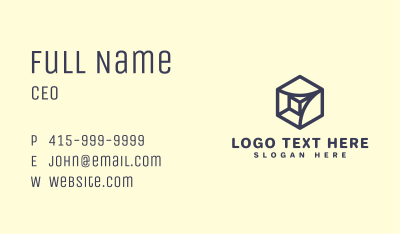 Abstract Cube Box Business Card Image Preview