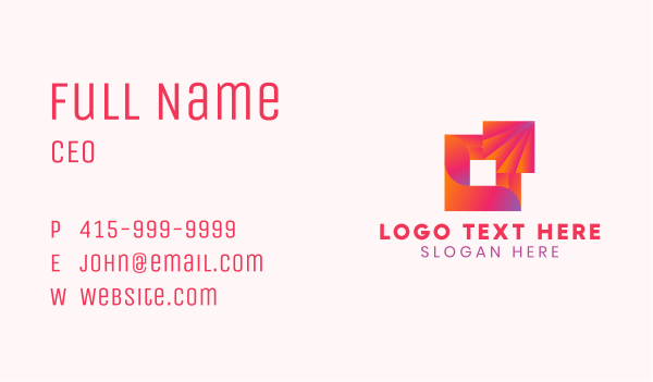 Creative Square Startup Business Card Design Image Preview