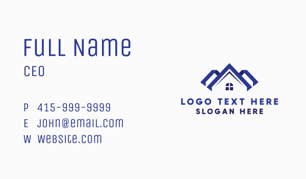 Realty House Roofing Business Card Design Image Preview