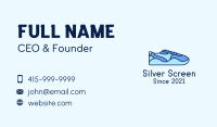 Blue Shoe Footwear Business Card Design