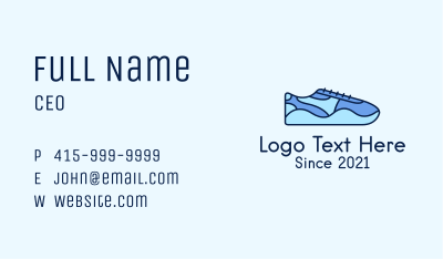 Blue Shoe Footwear Business Card Image Preview